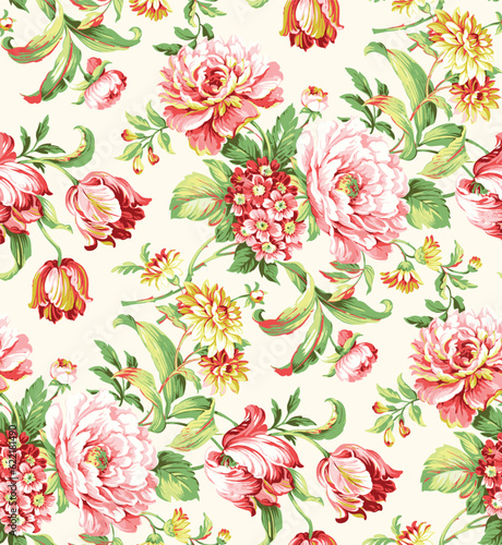 Textile and digital seamless pattern floral design 