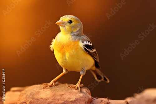 Very cute Finch in nature, national geography, Wide life animals. AI Generated. © Narin