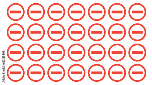 stop icon seamless pattern 