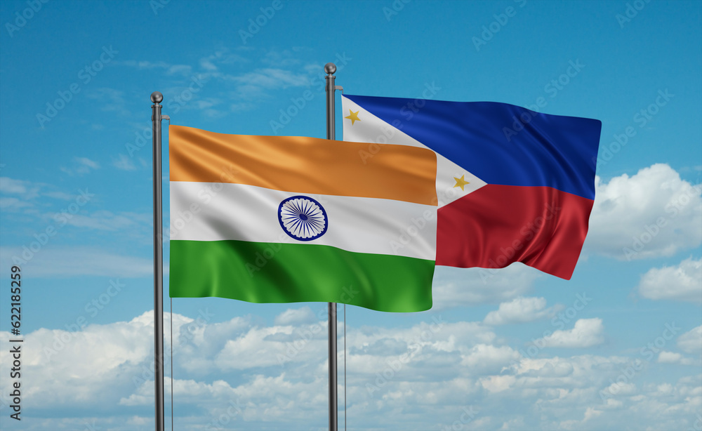 Philippines and India flag Philippines and India flag