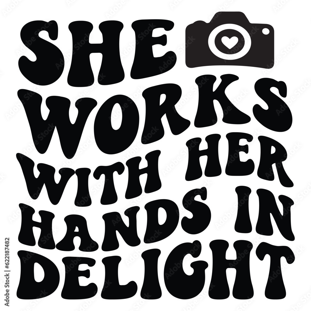 She works with her hands in delight Retro SVG She works with her hands in delight Retro SVG