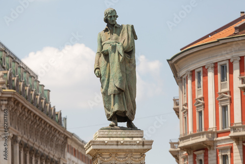 Statue depicting Guiseppe Parini, an Italian prose writer and poet photo
