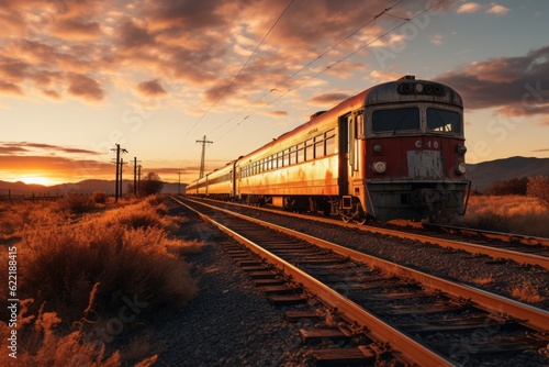 Train On Railroad Tracks, Generative AI
