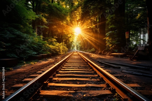  Train Track Natural Light, Generative AI