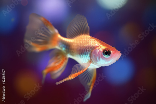 Very cute Guppy in nature, national geography, Wide life animals. AI Generated. © Narin