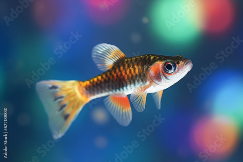 Very cute Guppy in nature, national geography, Wide life animals. AI Generated.