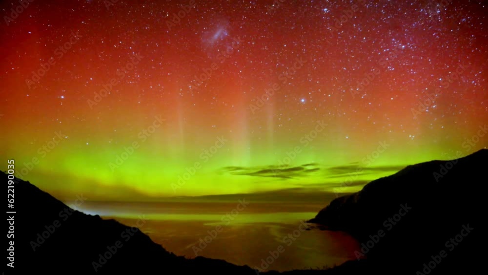 Stockvideon Timelapse shot capturing nature phenomenon, Southern light
