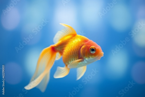 Very cute Goldfish in nature, national geography, Wide life animals. AI Generated.