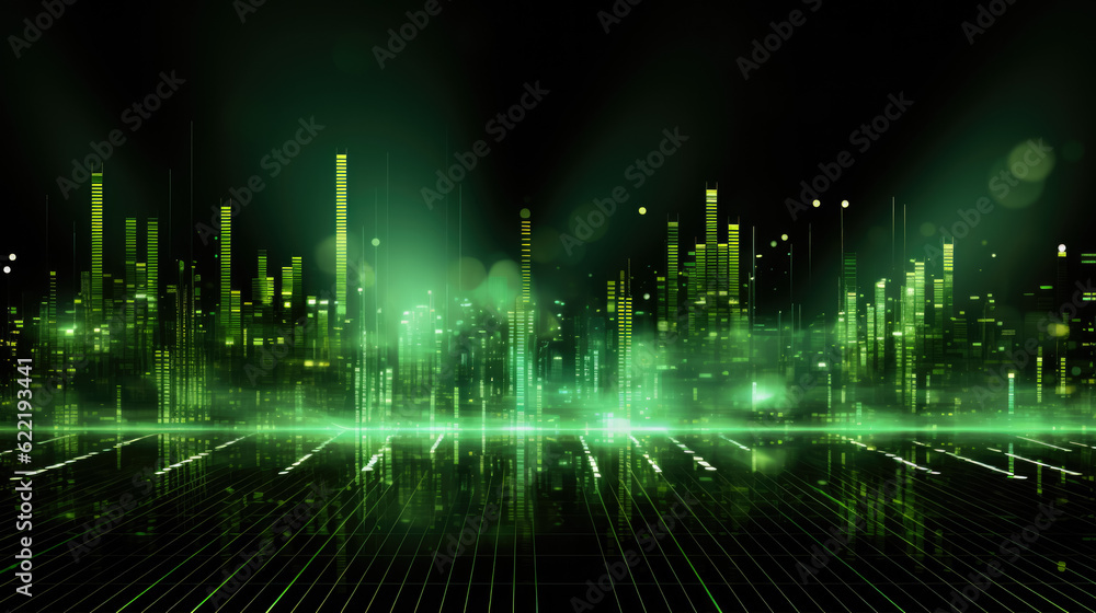 Abstract green financial background Abstract green financial background