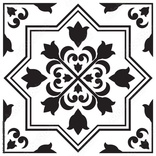 ceramic tile pattern, abstract floral seamless background, gray color decorative wallpaper, textile decor, Portugal ornament, Moroccan mosaic, pottery print, Spanish tableware, vintage tiles design