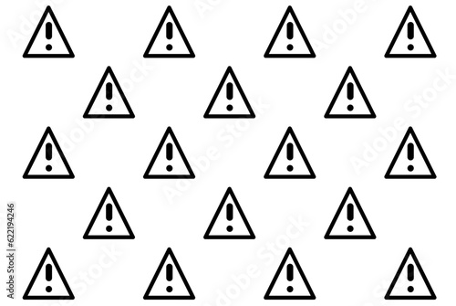 seamless pattern with exclamation mark triangle 