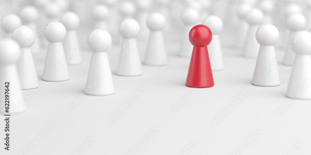 Leader of group. Leadership and teamwork concept Leader of group. Leadership and teamwork concept