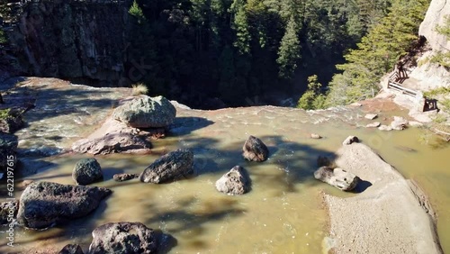 Drone shot of Cusarare Waterfall, Chihuahua photo