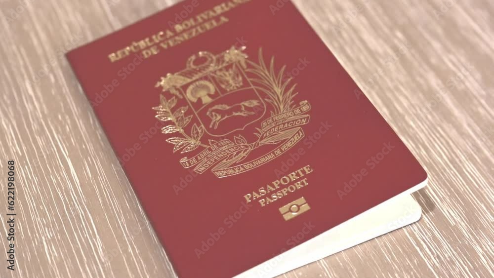 close up of the republic of Venezuela passport close up of the republic of Venezuela passport