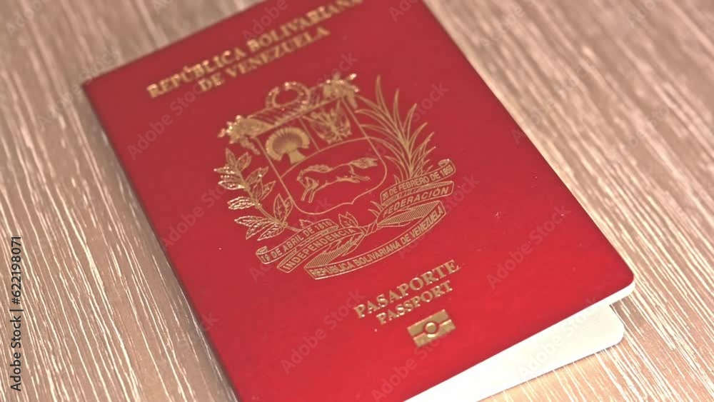 passport cover of the Republica Bolivariana de Venezuela passport cover of the Republica Bolivariana de Venezuela