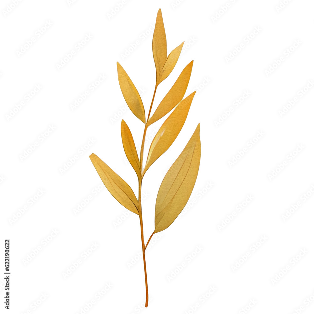 watercolor natural leaf, ai generative watercolor natural leaf, ai generative