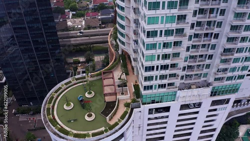 Denpasar Residence - Modern Apartment Building With Luxurious Amenities In South Jakarta, Indonesia. aerial photo