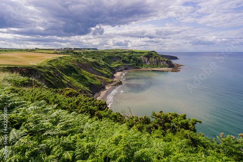 Clifftop view of Port Mulgrave. This photo was taken from the path between Port Mulgrave and Runswick Bay on the Cleveland Way in North Yorkshire.