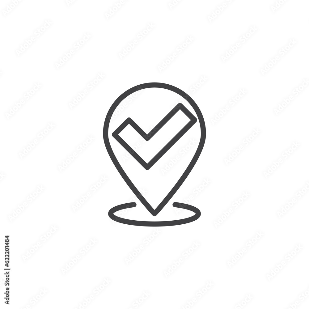 Location check point line icon Location check point line icon