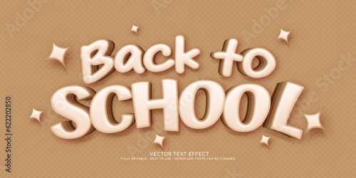 3d style effect text back to school template