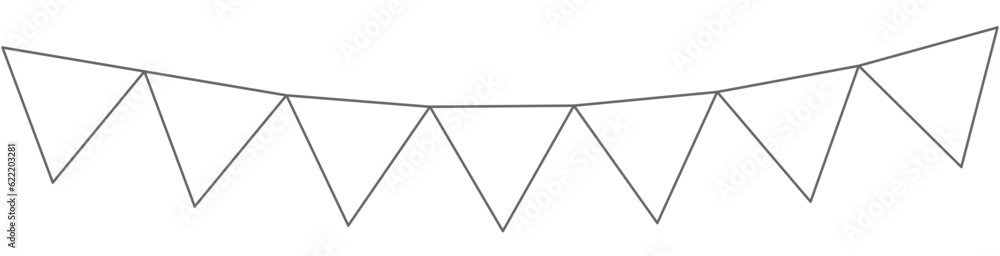 Wimpelkette Outline Wimpelkette Outline