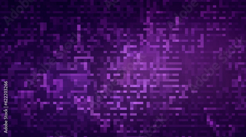 Abstract background of small squares or pixels in shades of dark purple colors