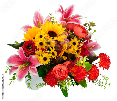 bouquet of beautiful flowers isolated