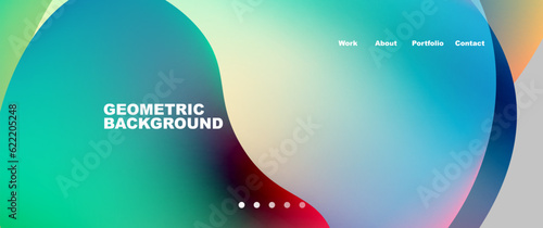 Fluid shapes vector abstract background