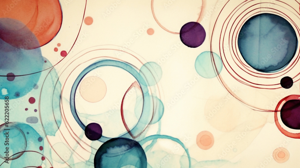 Abstract background with circles and lines