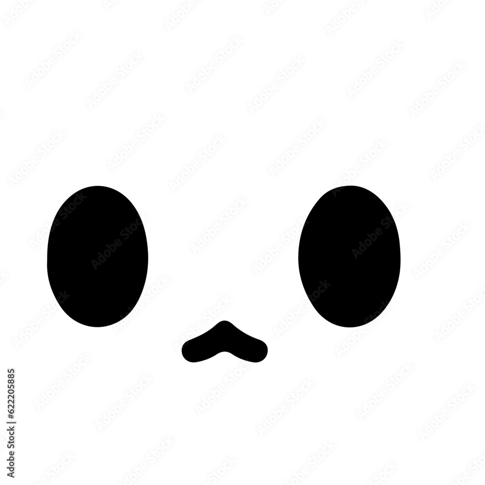 Cute Face, outline vector illustration Cute Face, outline vector illustration