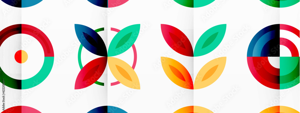 Vibrant and eye-catching vector background featuring a grid of colorful circles arranged in a patterned composition, perfect for modern and trendy designs Vibrant and eye-catching vector background featuring a grid of colorful circles arranged in a patterned composition, perfect for modern and trendy designs