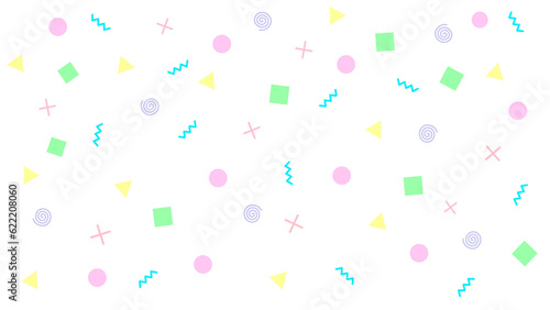 カラフルな幾何学模様の背景イラスト素材
