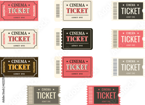Set of cinema tickets