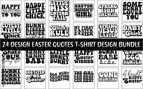 Easter Quotes T-shirt Design Bundle 