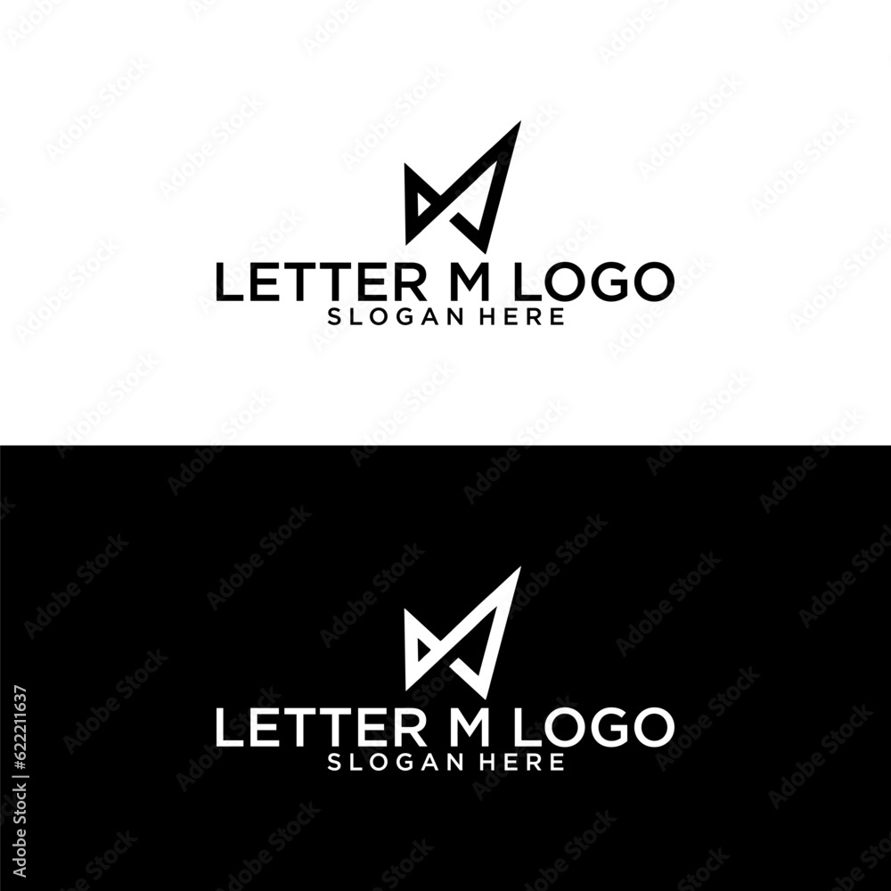 Naklejka premium letter m logo