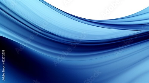 Abstract blue smooth wavy flow lines background