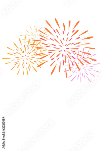 Illustration of fireworks. 打ち上げ花火のイラスト
