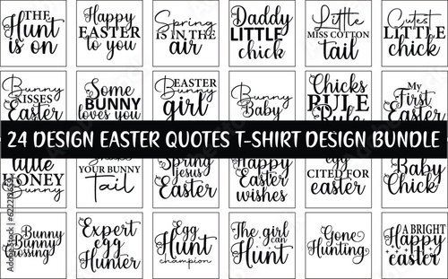 Easter Quotes T-shirt Design Bundle 