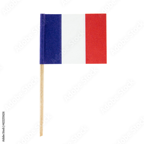 isolated minature flag, country france