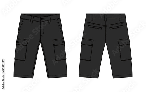 Mens shorts ( short pants ) vector template illustration