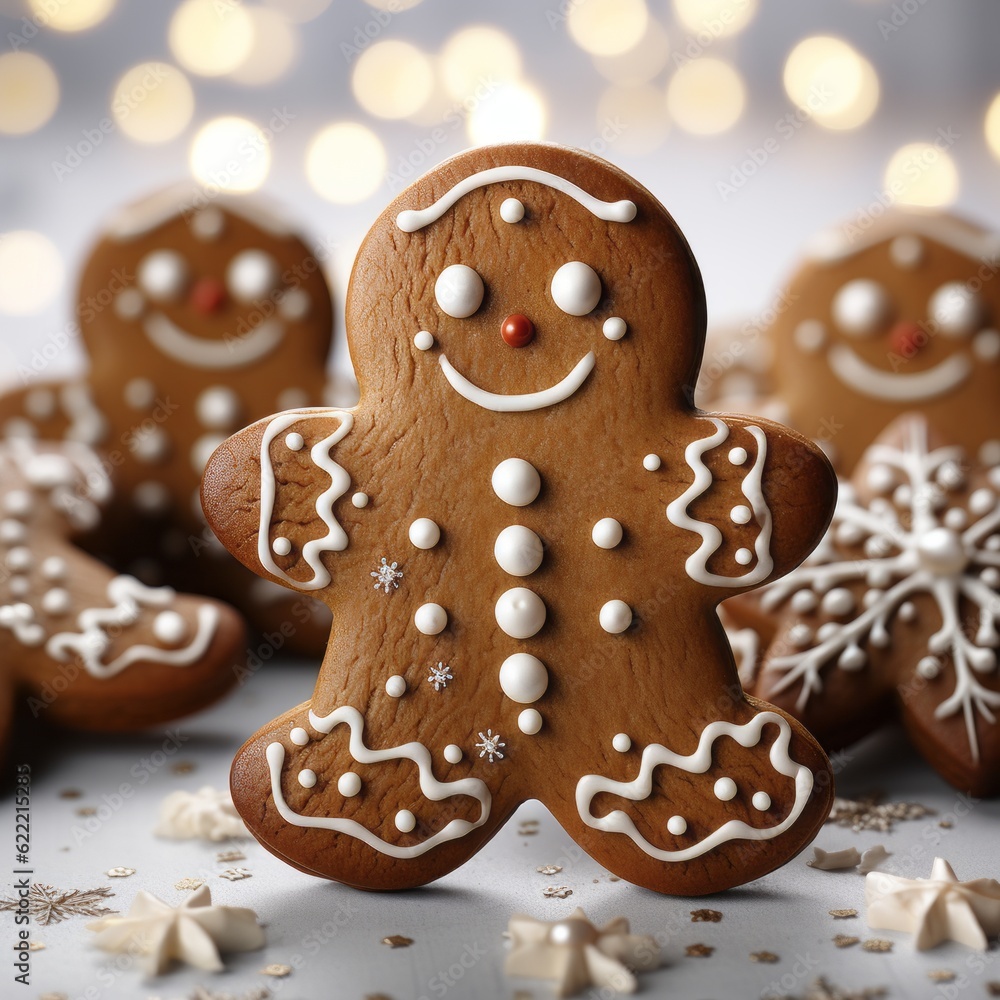 Gingerbread boy cookies standing. Gingerbread boy cookies standing.