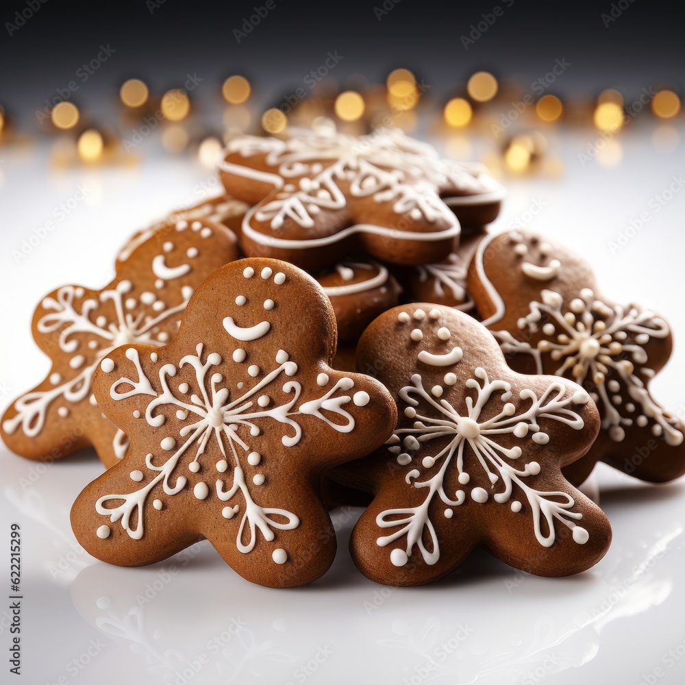 Christmas gingerbread cookies with royal icing. Christmas gingerbread cookies with royal icing.