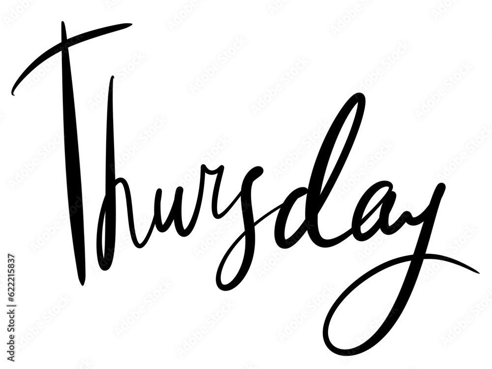 simple design element sticker lettering hand style calligraphy for calendar bullet journal planning black letters days of the week thursday simple design element sticker lettering hand style calligraphy for calendar bullet journal planning black letters days of the week thursday