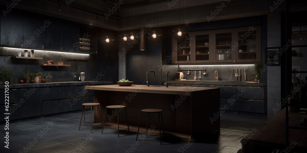 home interior design - modern apartment kitchen