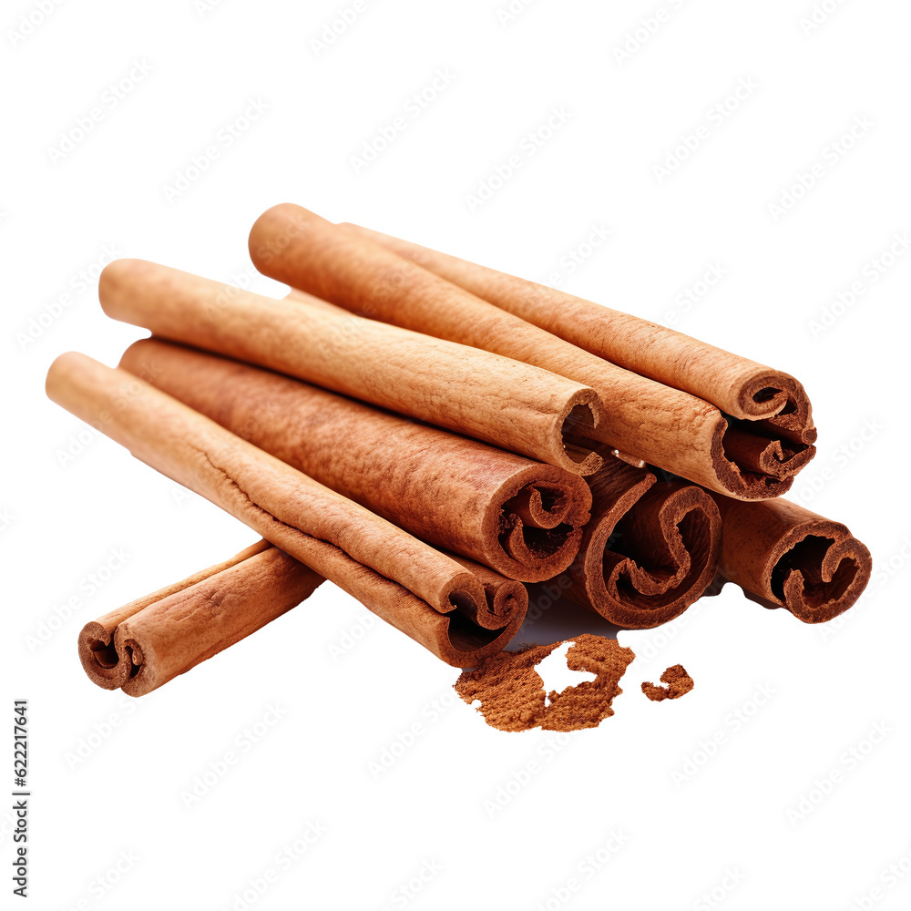cinnamon sticks isolated