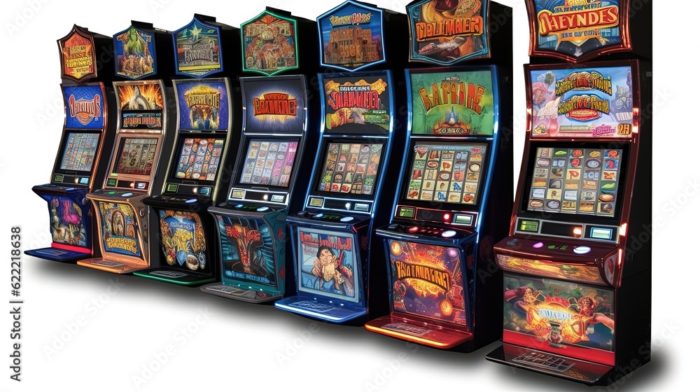 Fototapeta premium Slot machine paytables and elevate your gameplay to new heights. With a clear understanding of paytables. Generated by AI.