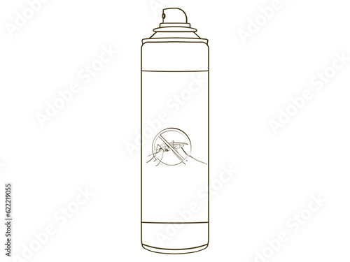 illustration of chemical spray for dengue fever mosquitoes