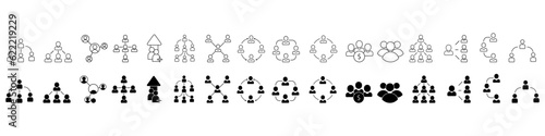 Referral program icon vector set. Referral illustration sign collection. Team symbol. Management logo.