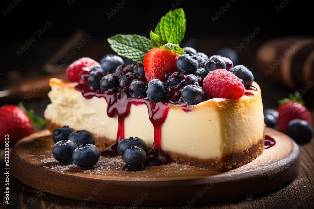 cheesecake with berries cheesecake with berries