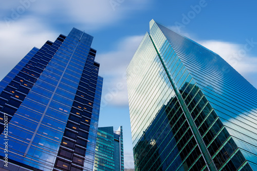 up view of modern glass building